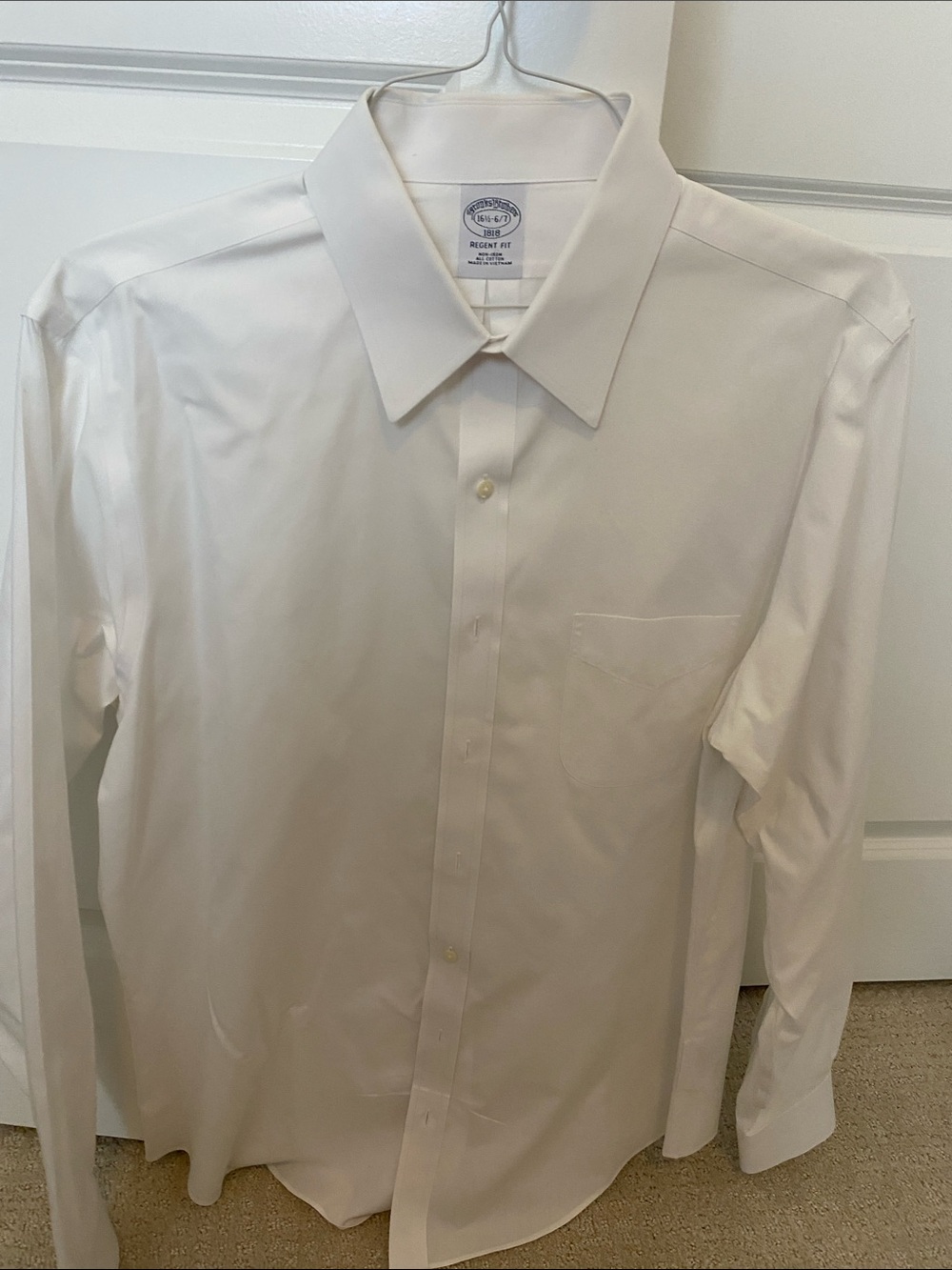 Brooks Brothers Men's White Dress Shirt - Classic Point Collar